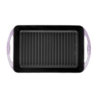 Lava Yekpare 22x32 CM Döküm Kulplu Dikdörtgen Mor Izgara Tavası LV RE GR 2232 H P