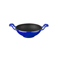 Lava 16 CM Döküm Yekpare Kulplu Mavi Mini Wok LV WOK 16 K0 B