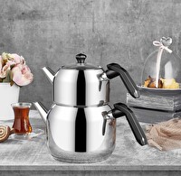 Amboss Opal Paslanmaz Çelik Orta Boy Siyah Çaydanlık OPA-6947