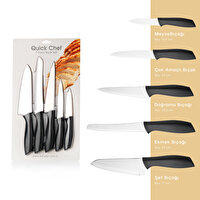 Schafer Quick Chef 5 Parça Siyah Bıçak Seti 1S0834-14005-SIY01