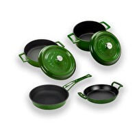 Lava Döküm 4x Trendy Serisi 7 Parça Yeşil Tencere ve Tava Seti LV S ET K46 G