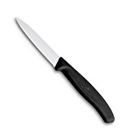 Victorinox Tırtıklı Soyma Bıçağı 8 Cm Siyah