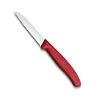 Victorinox Tırtıklı Soyma Bıçağı 8 Cm Kırmızı