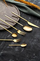 Acar Nora 12 Kişilik 72 Parça Çatal Kaşık Bıçak Seti - Gold