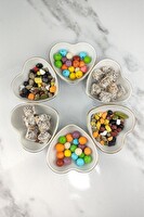 DigitHome İpek Porselen Altın Yaldızlı 6'lı Kalpli Kase 10 CM - 64623 BH-12G C320.045