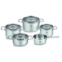 Fissler Pure Collection 9 Parça Cam Kapak Çelik Tencere Seti