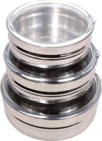 Fms İdeal 6 Parça Çelik Saklama Kabı - Şeffaf - 7013SEF