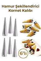 Mithra Life 6'lı Paslanmaz Çelik Hamur Kornet Kalıbı MIT1043