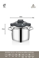 Amboss 4-6 Litre Matik Düdüklü Tencere Seti (Gri) OCE-1752