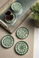 Tabak Evi Stoneware Mozaik Green Sefa 6 lı Çay Tabağı 10cm