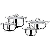 OMS 1023 Yummy 8 Parça Çelik Tencere Seti Silver