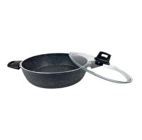 Eda ZK-024 Zetra 28 CM Granit Basık Tencere Gri