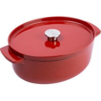 KitchenAid CC006063-001 5.6 L 30 CM Oval Döküm Demir Tencere - Kırmızı