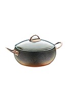 OMS Oms Granit Derin Küre Tencere Cam Kapaklı Bakır 3141bkr - 28x13 CM