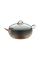 OMS 3141 2 Parça Biogranit Isıya Dayanıklı Kapaklı 34x12 CM - 10.5 L Bakır Gövde Bakır Detay