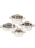 Jumbo Modena 8 Parça Titanyum Gold Tencere Seti