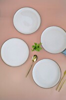 Kütahya Porselen Moderna Pasta Tabağı Tarçın 21 CM 4'lü