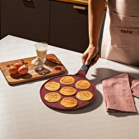 Nehir Bordo Alüminyum Döküm Krep Tavası - 27 CM