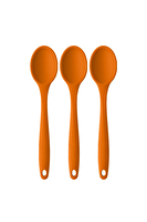 Kitchen Design Lab Büyük Boy Yanmaz Yapışmaz Silikon Turuncu Kaşık 3'lü Set