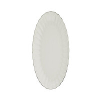 Kütahya Porselen Bone Luz Platin File Kayık Tabak 27x19 CM Tekli BNLZF28KY220