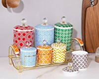 Arow TR-4007 7'li Misto Çok Renkli Baharat Takımı