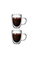 Kitchen Design Lab 2038 Çift Cidarlı 300 ML 2 Adet Cam Kupa Seti