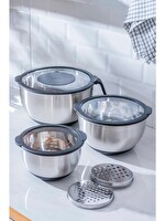 Acar Focus Pro 08120 Rendeli 9 Parça Karıştırma Saklama Kabı Siyah