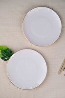 Tabak Evi Porselen Altın Yaldız Pasta Tabağı 20.50 CM 2'li