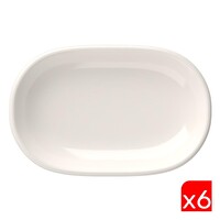 Tabak Evi Porselen Magnus 23x15x3 CM 6'lı Oval Kayık Tabak