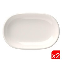 Tabak Evi Porselen Magnus 23x15x3 CM 2'li Oval Kayık Tabak