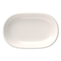 Tabak Evi Porselen Magnus 23x15x3 CM Tekli Oval Kayık Tabak