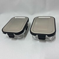 Cooker CKR3486 370 ML Siyah Cam Saklama Kabı - 2 Adet