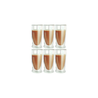Kitchen Design Lab 2323 350 ML 6 Adet Çift Cidarlı Uzun Cam Kokteyl Meşrubat Bardağı