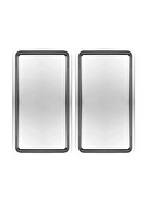 Kitchen Design Lab Paslanmaz Çelik Gümüş Renk Dikdörtgen Geniş Metal Düz Sunum Tepsisi 2 Adet