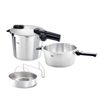 Fissler Vitaquick Premium Mat 8+4 Litre Düdüklü Tencere - Buharda Pişirme Aparatı