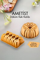 Amboss Ametist 2 Parça Döküm Kek Kalıbı Gold
