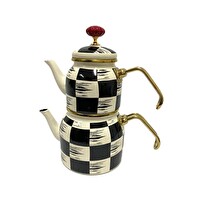Acar Qualita King XAP-5758 Mini Emaye Dama Çaydanlık Takımı