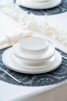 Acar SCT-05443 Silver Rise 24 Parça Porselen Yemek Takımı