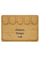 Kitchen Design Lab Bambu 6 Bölmeli Büyük Boy Sunum Tabağı - 1 Parça