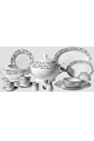 Korkmaz A8007 Bianca Collection 86 Parça 12 Kişilik Yuvarlak Porselen Yemek Takımı