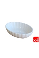 Kütahya Porselen BNLZF15OKS00 Bone Luz Krem Oval Kayık 14.5x10x3.5 CM 4'lü