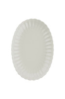 Kütahya Porselen Bone Luz Krem Kayık Tabak 24x17x3 CM Tekli BNLZF24KY00