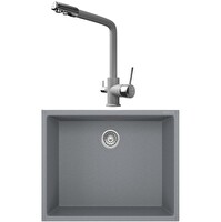 Real Stone K012 Gri Mutfak Evyesi - Abant Arıtmalı Mutfak Bataryası