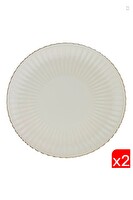 Kütahya Porselen Bone Luz Altın File 27 CM 2'li Servis Tabağı