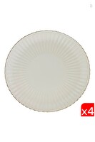 Kütahya Porselen Bone Luz Altın File Servis Tabağı 27 CM 4'lü