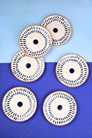 Tabak Evi Porselen Spotty Pasta Tabağı 19.50 CM SP3 6 Kişilik 6 Parça