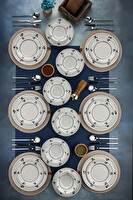 Cooker CKR4216 24 Parça 6 Kişilik Porselen Yemek Takımı