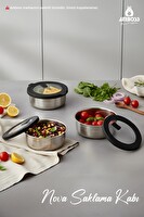 Amboss Nova 6 Parça Paslanmaz Çelik Saklama Kabı 14-16-18 CM