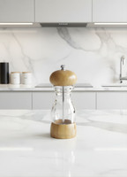 Jet's Home Seramik Öğütücülü Ahşap Başlıklı 16 CM Akrilik Baharat Değirmeni