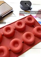 Jet's Home Donut Desen Çikolata Kalıbı Bpa Free Buz Kalıbı Silikon Tatlı Kalıbı Yapışmaz Kalıp
